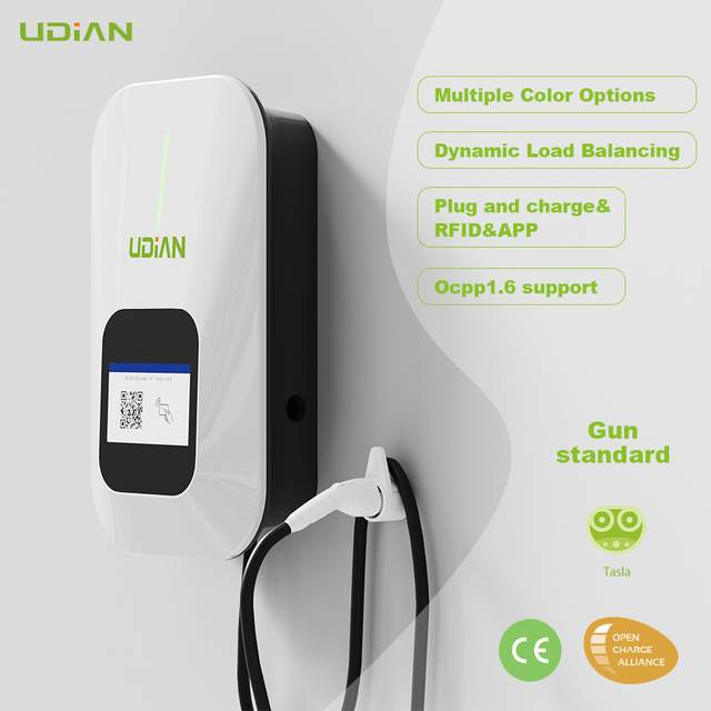 OCPP1.6J Bidirectional EV Charger V2H V2G Commercial EV Charging Station Type 2 Type 1 EV Charger Wallbox Dynamic Charging