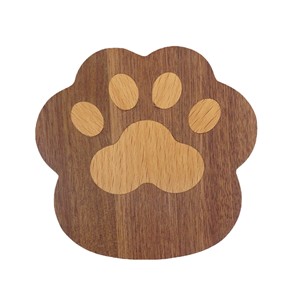 Sous-verres en bois de forme de dessin animé, design irrégulier en bois massif, tapis pour tasses à thé pour la maison et la cuisine - Product Image 5