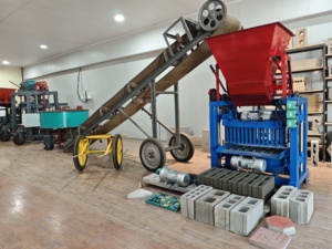 Máy khối bán tự động 4-35 mô hình với động cơ rung máy khối bê tông công suất cao - Product Image 3