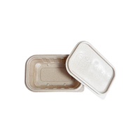 Boîte d'emballage jetable en fibre de coque de riz, inviolable et transparente, pour fruits, légumes et salades, avec charnière, compatible micro-ondes, biodégradable