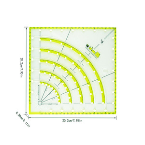 Set di <span class=keywords><strong>3</strong></span> Righelli in Plastica per Quilting, Bicolore con Griglia, 15x30cm, Strumento di Misurazione di Precisione per Cucito, Taglio Tessuti Fai-da-Te - Product Image 5