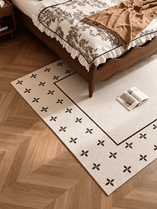 Cadre de lit en bois de frêne massif de qualité supérieure, tête de lit capitonnée ondulée de style vintage français avec détails sculptés, mobilier de chambre stable en bois pour la maison - Product Image 4