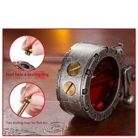 Vente en gros briquet kérosène culbuteur vintage Mini briquet de poche meule briquets à huile en métal avec fenêtres