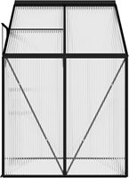 Serre extérieure penchée à cadre en polycarbonate et en aluminium à bas prix avec installation rapide et facile et porte à charnières