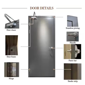 Modern <strong>Design</strong> 30min Fireproof Steel Metal <strong>Door</strong> Rated Steel Manufacturer/supplier Sale Standard Certified Security <strong>Door</strong> - Product Image 1