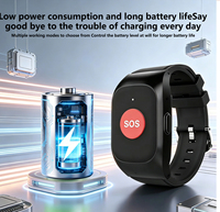 Montre SOS pour personnes âgées avec suivi GPS 4G, appel bidirectionnel, bouton panique, étanche IP67, autonomie de 7 à 10 jours, design simple