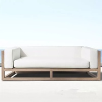 Canapé de loisirs de terrasse d'hôtel nordique moderne, combinaison de cadre en aluminium, ensemble de canapé de jardin extérieur