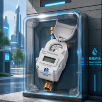 Compteur électronique prépayé pour carte intelligente, compteur d'eau IP68, corps en laiton et cuivre, OEM