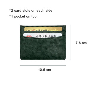 Portacarte di Credito in Pelle PU di Lusso con Scomparti Multipli, Portafoglio Sottile Portatile Colorato Goffrato Senza Chiusura, Spessore 30MM - Product Image 2