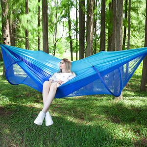 Automatic-Pop-Up Polyamide <b>Hammock</b> Mosquito Net Anti-Rollover Design for Adults <b>Children</b>-Outdoor/Indoor Use Single/Double - Product Image 2