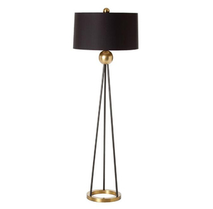 Lámpara de Pie Moderna de Hierro Negro y Dorado para Hotel, Lámpara de Pie Decorativa - Product Image 1