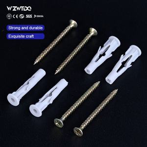 Perno de anclaje de cuña de hormigón duradero de PE al por mayor, diferentes tamaños, tipos completos, anclajes y tornillos de pared de plástico para paneles de yeso, Kit de tornillos para - Product Image 1