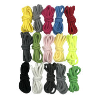 Cordon en polyester et coton de 5 mm, couleurs variées, avec embouts métalliques pour vêtements, sacs, chaussures et textiles de maison