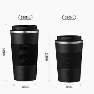 สินค้าใหม่ปี 2026 แก้วกาแฟสแตนเลส 304 แบบสองชั้น ขนาด 350 มล. 500 มล. พร้อมโลโก้สั่งทำพิเศษ ขวดน้ำพกพาสำหรับกิจกรรมกลางแจ้ง - Product Image 2