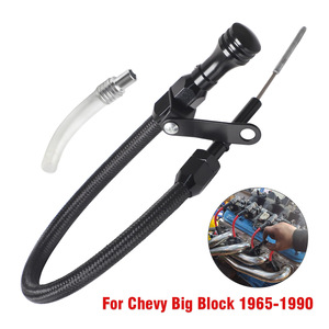 Jauge de niveau d'huile flexible en acier inoxydable noir pour moteur Chevy Big Block 1965-1990 - Product Image 4