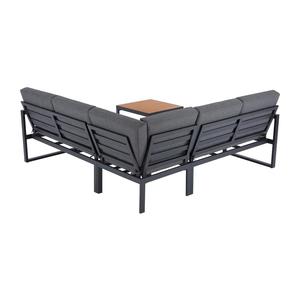 Meubles <span class=keywords><strong>de</strong></span> <span class=keywords><strong>salon</strong></span> d'intérieur, base en métal <span class=keywords><strong>aluminium</strong></span>, canapés d'angle <span class=keywords><strong>de</strong></span> <span class=keywords><strong>jardin</strong></span>, ensembles <span class=keywords><strong>de</strong></span> canapés imperméables, <span class=keywords><strong>bois</strong></span> plastique moderne en forme <span class=keywords><strong>de</strong></span> L, extérieur - Product Image 2