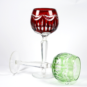 Богемный Чешский цветной бокал для вина ручная вырезка старомодный бокал для красного вина посуда для свадебной вечеринки бар - Product Image 2