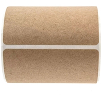 Maßgefertigte 2x3 Braune Kraft-Thermoklebeetiketten (500 pro Rolle) Wasserfeste Thermodruck-Etiketten für POS und Supermärkte