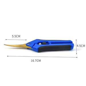 YTH 6.5 Inch Professional Pruning Shear Hand <strong>Pruner</strong> for Gardening Potting with Titanium Coated Curved Precision Blades - Product Image 2