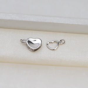 Accessoires DIY en argent S925, boucle universelle pour bracelet et collier avec tête en forme de cœur, plaqué artisanal - Product Image 2