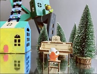 Großhandel Mini-Weihnachtsbaum Dekorationsartikel Wohndekor Luxusartikel Geschenke 10-30cm Hoch PVC Tischdekoration MC002-W