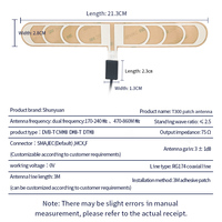 Antenne autocollante pour signal TV numérique haute qualité et à gain élevé, pour voiture, fourgonnette, mobile, pare-brise, antenne autocollante, antenne en caoutchouc