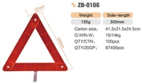 Triangle de signalisation routière en plastique rouge DOT pour le marché américain, triangle de signalisation d'urgence à LED, design pliable pour utilisation en voiture