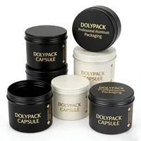 Pot en aluminium durable de 20 ml, 80 ml, 150 ml avec logo personnalisé et marquage à chaud pour conteneur portable de pilules et capsules