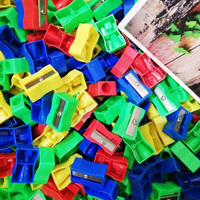 Taille-crayon rectangulaire en plastique coloré pour enfants et étudiants, vente en gros d'usine