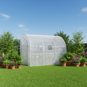 Serra da Giardino con Telaio in Alluminio e Policarbonato 6ft X 8ft per Coltivazione di Piante all'Aperto - Product Image 2