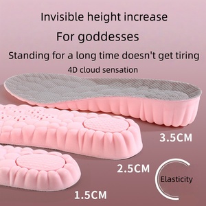 Gel Bộ nhớ bọt lót cho gót chân giảm đau Chiều cao tăng hấp thụ sốc thoáng khí mùi phòng chống tùy chỉnh phù hợp - Product Image 3