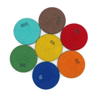 Disques de ponçage de sol diamantés secs OEM de 3 pouces Disque de ponçage de sol en béton diamanté 6 pouces 3000 grains Disques de ponçage pour polisseuse de sol