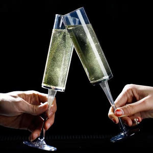 Gobelets à vin en plastique PS de 6 oz, verres à cocktail en cristal, verres à champagne pour fête de Noël, mariage, anniversaire, anniversaire, fabriqués au Vietnam - Product Image 4