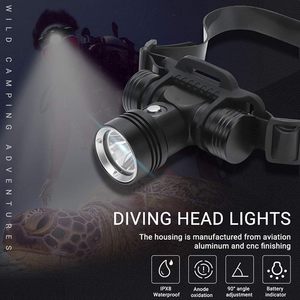B14 <b>Rechargeable</b> Diving Headlamp Flashlight IP68 Waterproof 200M Beam Range Super Bright 1000 Lumens Camping High-Low-SOS Modes - Product Image 5