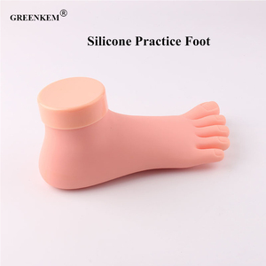 Exhibición de pie de entrenamiento de Arte de uñas de silicona de goma suave de alta calidad práctica de uñas pie falso - Product Image 3