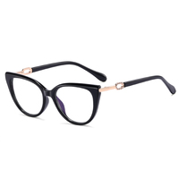 MS 82246 2025 Nouveau TR90 + Lunettes œil de chat optique en métal Monture anti-lumière bleue Lunettes avec diamant Lunettes adultes à la mode