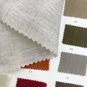 ผ้าลินิน100% ออร์แกนิกจากเฮฟวี่เวทสำหรับเดรสเสื้อโค้ทเสื้อผ้าย้อมสีล้วนผ้าลินินย้อมสี245GSM - Product Image 2