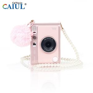 เคสใสคริสตัลสำหรับกล้อง <span class=keywords><strong>Instax</strong></span> Mini EVO ป้องกันรอยขีดข่วน ผลิตจากพลาสติก PC พร้อมสายคล้องมุก/พวงกุญแจ/พวงพู่ สำหรับการเดินทางและกิจกรรมกลางแจ้ง - Product Image 3