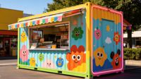 Conteneur de luxe 20 pieds/40 pieds pour boutique de desserts, glacier, boutique éphémère, kiosque de vente personnalisable, boutique mobile