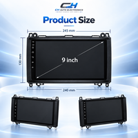 Pour Mercedes Benz Classe B 2005-2011 Écran de tableau de bord 9 pouces 2 Din Lecteur multimédia de voiture Carplay Android Auto Compatible