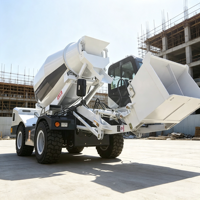 Camion malaxeur à béton autochargeur 4m³ à déchargement fluide et construction intégrée pour le développement de places publiques