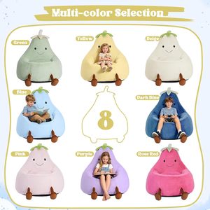 Sillón Puff de Espuma Viscoelástica - Sofá Redondo Ultra Suave de Piel Sintética de Conejo con Funda Lavable, Cómodo Sillón Relajante <span class=keywords><strong>para</strong></span> Niños y Adolescentes - Product Image 6
