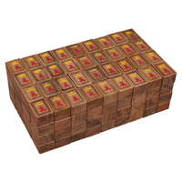 Jeu de tuiles de mahjong vintage personnalisées en bois d'agar avec motif oud sculpté, 144 pièces, 37,5x28x21,5mm, emballage coffret cadeau, logo personnalisé