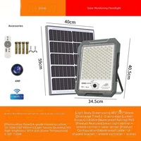 Nouveau type de lumière de surveillance solaire à LED, capteur radar mobile haute définition, puissance de 60W à 1500W, lampes d'extérieur pour cour.
