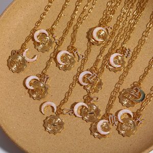 Collar <span class=keywords><strong>de</strong></span> ópalo Girasol, collar <span class=keywords><strong>de</strong></span> Zodiaco retro sin decoloración, collar <span class=keywords><strong>de</strong></span> joyería <span class=keywords><strong>de</strong></span> doce signos del zodiaco, runas, luna nueva, collar con colgante <span class=keywords><strong>de</strong></span> ópalo - Product Image 4