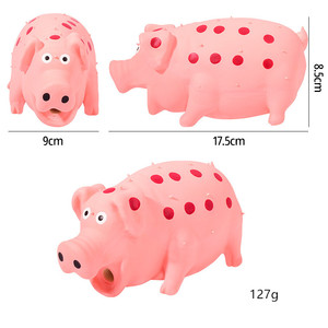 Juguete Masticable para Perros, Ecológico, de Látex, con Forma de Cerdo, Resistente al Agua, Sonoro, de Color Sólido, Estilo de Dibujos Animados, para Uso en Interiores - Product Image 5