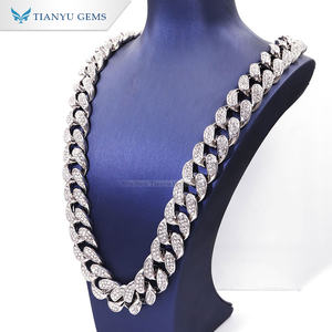 Tianyu gemas personalizado de plata chapado en oro 18K Marquesa pera diamante <span class=keywords><strong>blanco</strong></span> de lujo anillo collares - Product Image 2