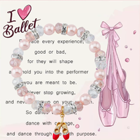Nouveau Bracelet Ajustable Fille Perle Douce pour Danse Ballet, Cadeau Idéal pour Spectacle de Ballet, Collection 2025 Très Tendance