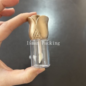 ISMAN 10ml Tube de brillant à lèvres en forme de <span class=keywords><strong>rose</strong></span> pour la Saint-Valentin, bouchon doré, flacon vide pour <span class=keywords><strong>gloss</strong></span>, conteneur de maquillage, logo personnalisé - Product Image 2