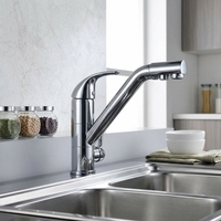 Robinet de cuisine à double sortie en laiton plaqué alliage de zinc avec filtre à eau, robinet d'évier de cuisine pour eau froide et chaude